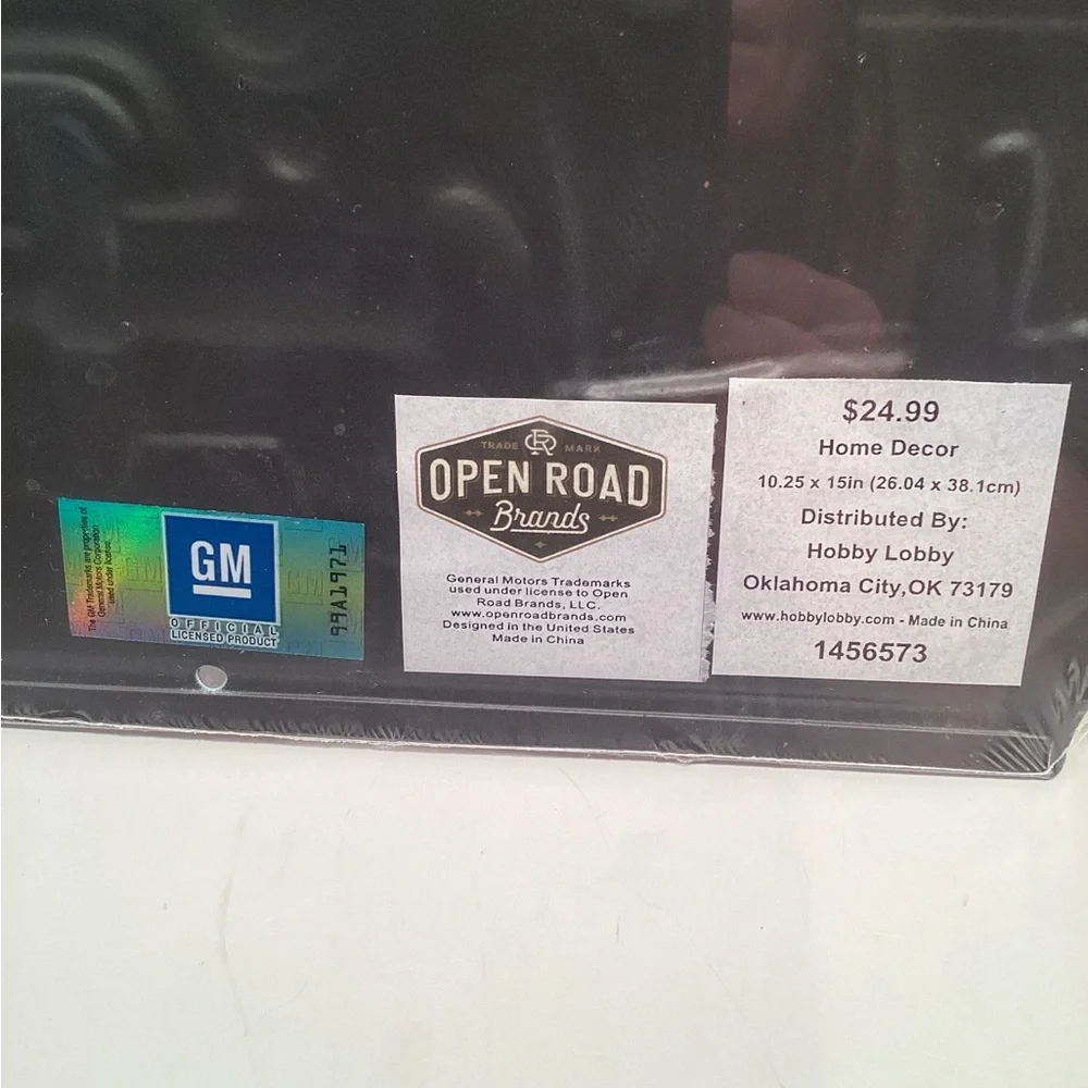 Open Road Brands Retro Truck Calendar Sign in Teal & Black NEW/ Sealed. D05